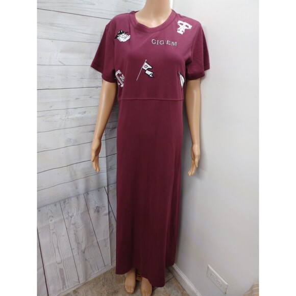 Vtg Texas A&M University  Dress Sz M Castles Sport Burgundy - Picture 1 of 13